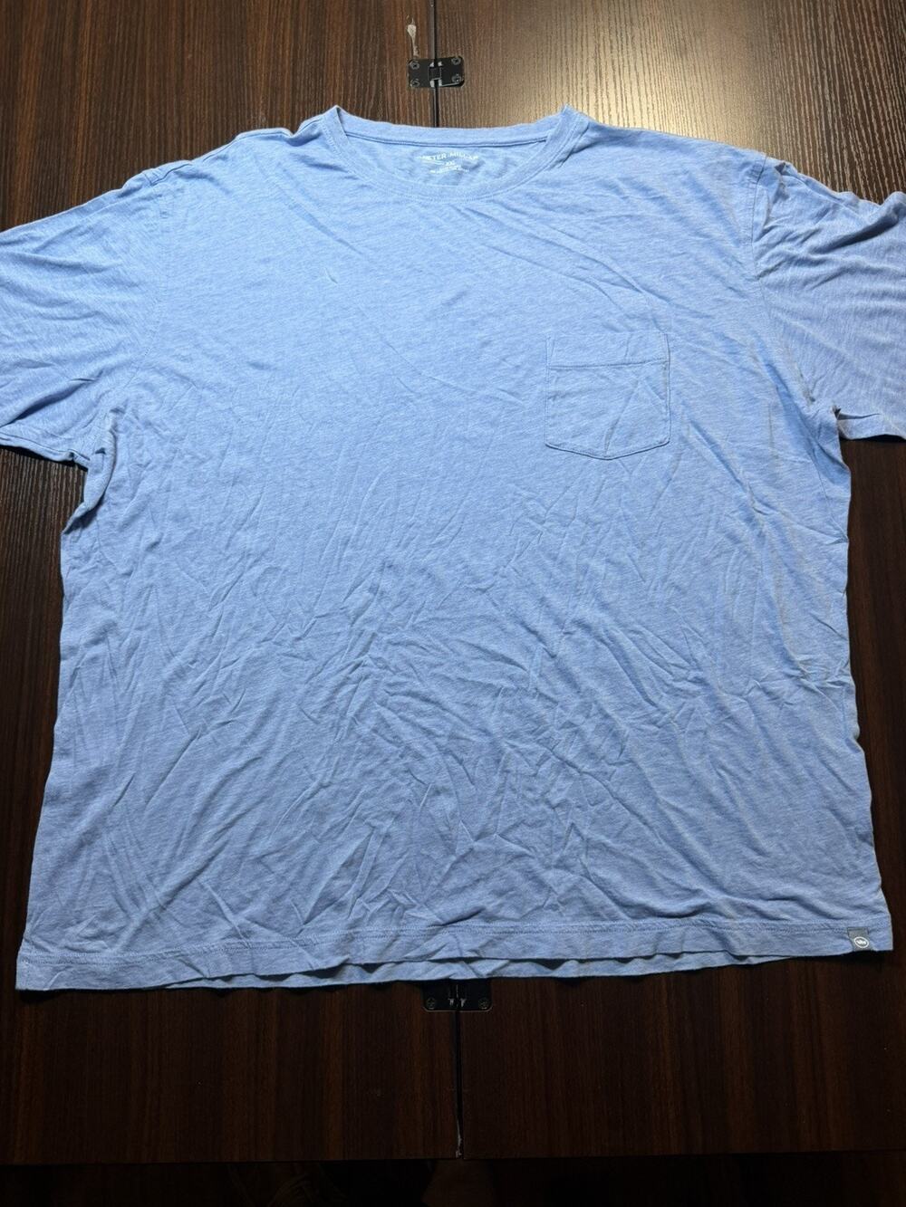 Peter Millar Men's Crew Neck T-Shirt Short Sleeve light Blue Size XXL